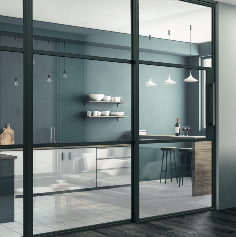 Internal Glass Wall CMC Aluminium