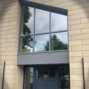 grand glass entrance way